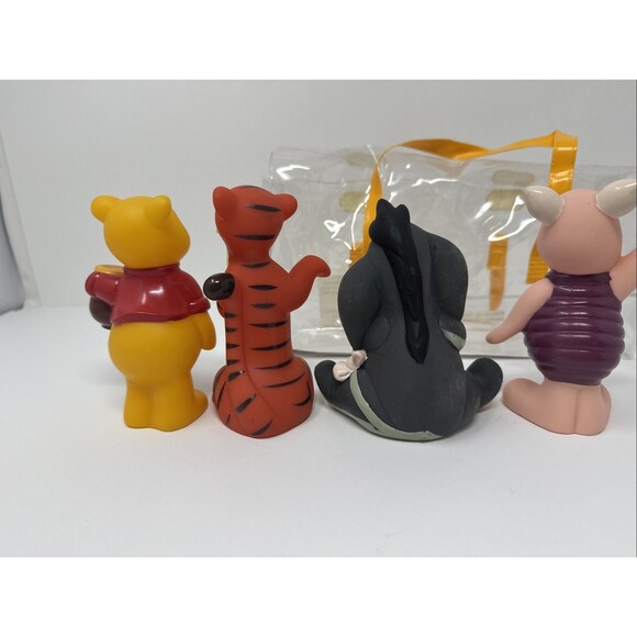 Vintage Disney Winnie The Pooh Piglet Eeyore Tigger 5” Rubber Squeaky Tub Toys 4 - Picture 7 of 9